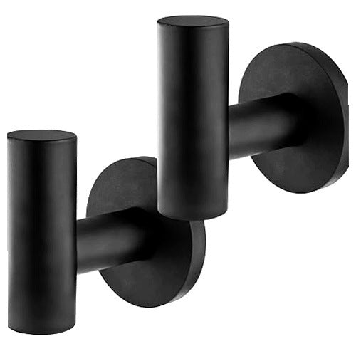 MAGNETIC HANGERS FOR CLOTHES NEODYMIUM HOOKS BLACK 2 PCS METAL