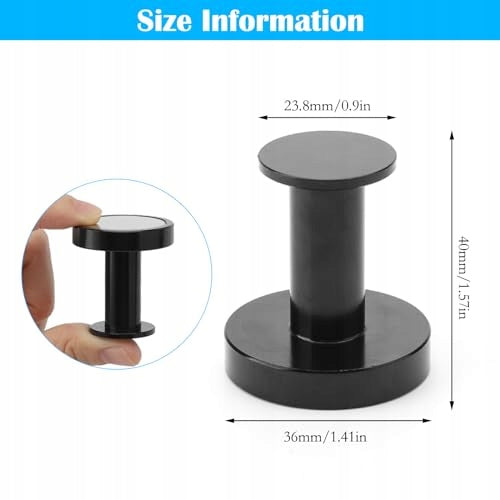 MAGNETIC HOOKS EXTRA STRONG ROUND TOWEL BARS 2 PCS METAL Manufacturer code Bez marki