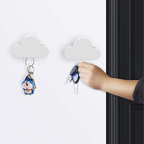 MAGNETIC KEY HOLDER SELF ADHESIVE CLOUD WALL MOUNTED SET OF 2 Brand no brand