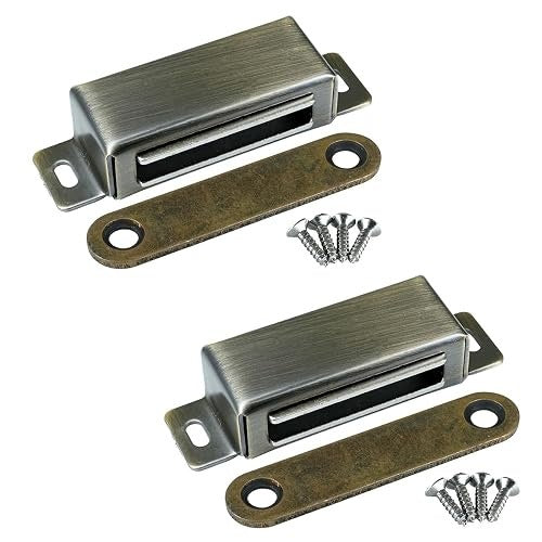 MAGNETIC LATCHES FOR DRAWER DOOR CABINETS STAINLESS STEEL 2 PIECES Brand no brand
