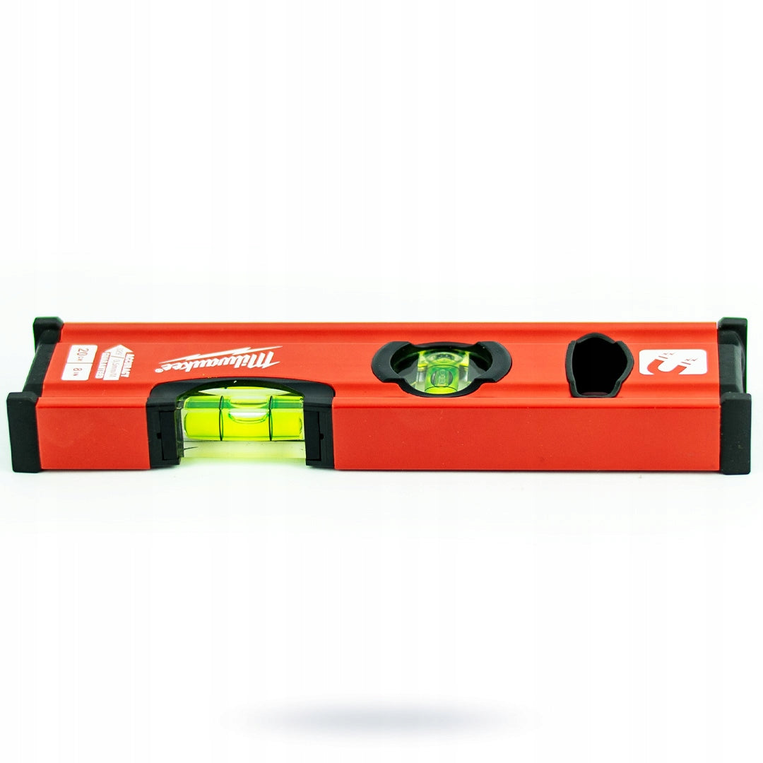 MAGNETIC LEVEL MILWAUKEE SLIM 20 CM TWO LIBELLE LIGHT DURABLE Packaging status original