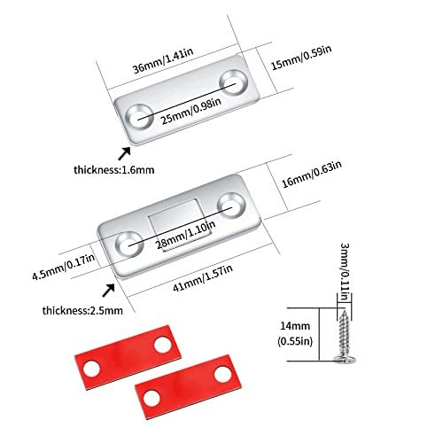 MAGNETIC LOCKS FOR CABINETS SELF ADHESIVE FURNITURE SET OF 8 PCS STEEL Manufacturer code SWC5908201225992