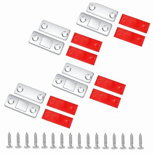 MAGNETIC LOCKS FOR CABINETS SELF ADHESIVE FURNITURE SET OF 8 PCS STEEL
