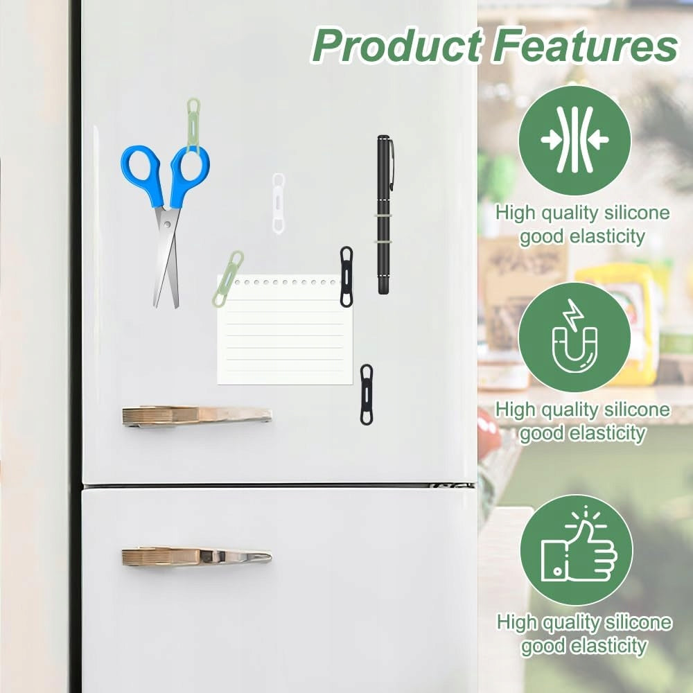MAGNETIC PEN HOLDERS 12 PCS SILICONE ORGANIZERS SET Manufacturer code MAGNETYCZNE UCHWYTY NA DŁUGOPISY