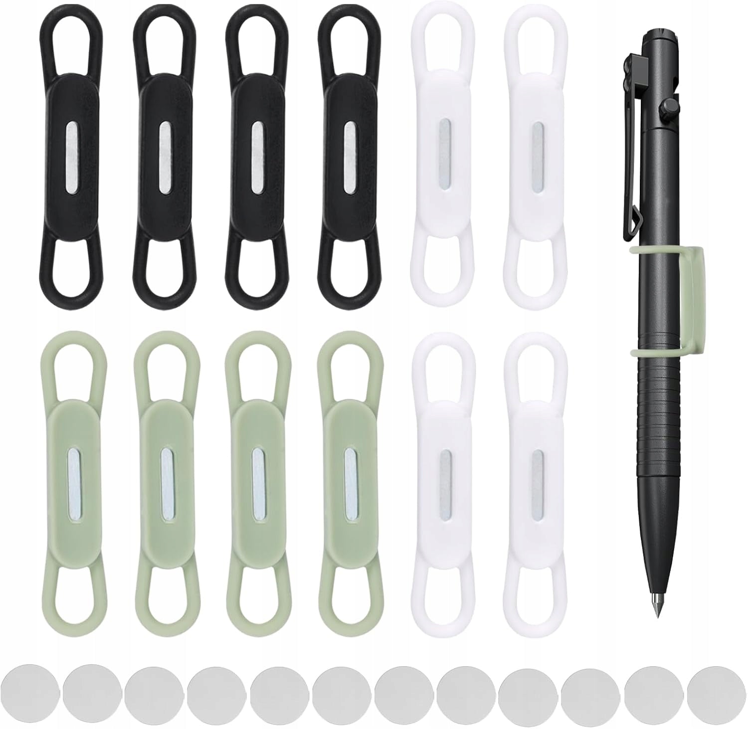 MAGNETIC PEN HOLDERS 12 PCS SILICONE ORGANIZERS SET