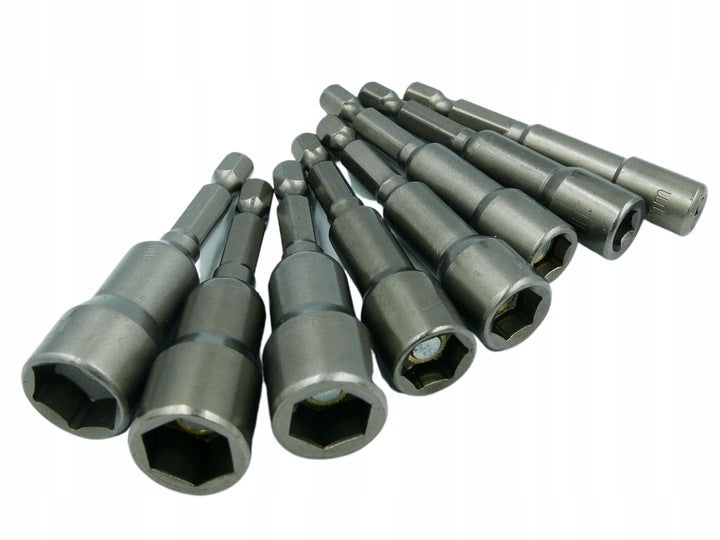 MAGNETIC SOCKET WRENCHES FOR SCREWDRIVER HEX SET OF 8 PCS. 6-13 mm STRONG Manufacturer code 008042026-8