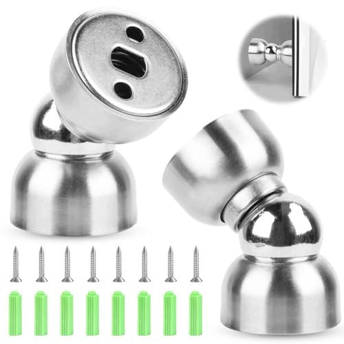 MAGNETIC STOPWATCH FOR DOOR STAINLESS STEEL FOR WALL FLOOR 2 PCS Brand no brand