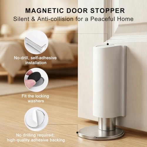 MAGNETIC STOPWATCH FOR DOORS STAINLESS STEEL SELF-ADHESIVE FOR CHILDREN Manufacturer code Bez marki