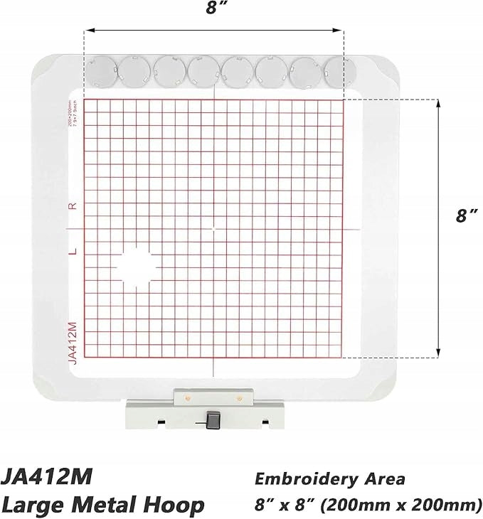 MAGNETIC TAMBOURINE FOR COMPUTER EMBROIDERY 200 x 200 mm Dominant color not applicable
