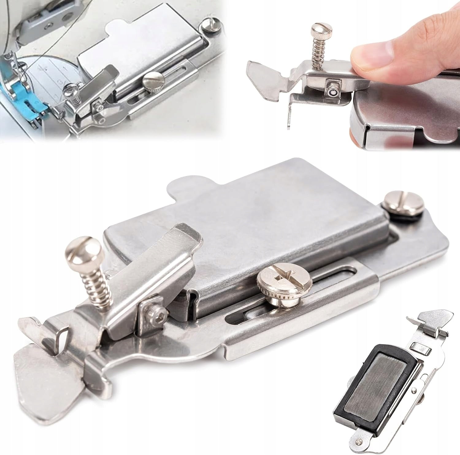 MAGNETIC UNIVERSAL GUIDE FOR SEWING MACHINE STAINLESS STEEL