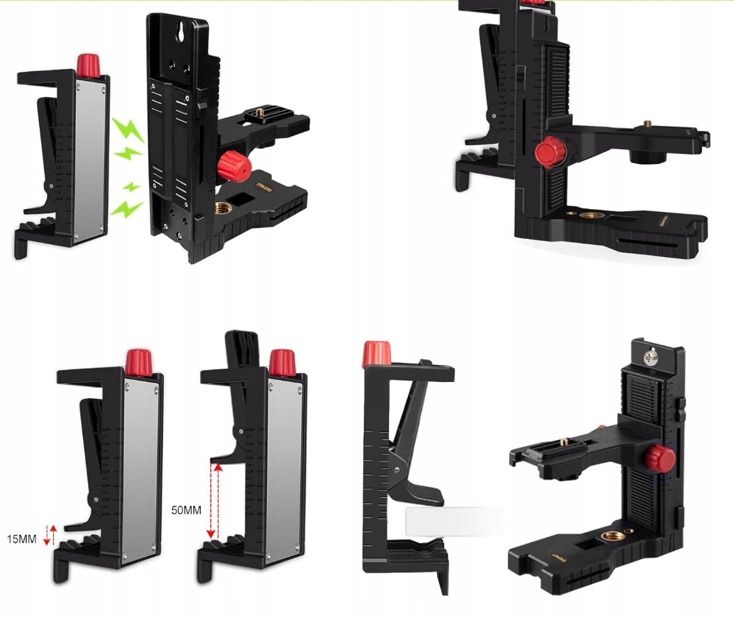 MAGNETIC WALL MOUNT FOR CROSS LASER FOR 360° ROTARY LASER 1/4" Packaging status original