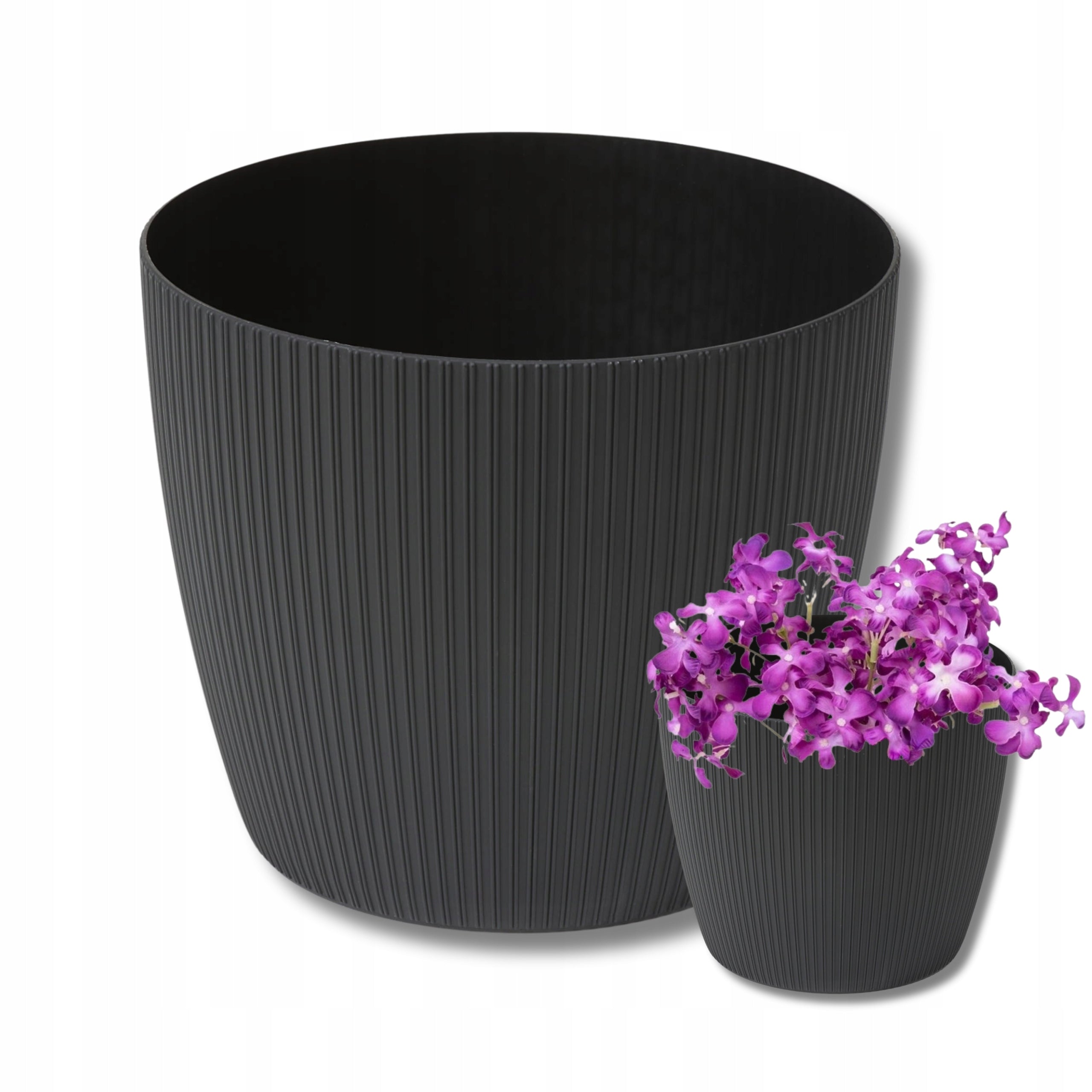 MAGNOLIA JUMPER flowerpot cover, diameter. 19cm BLACK