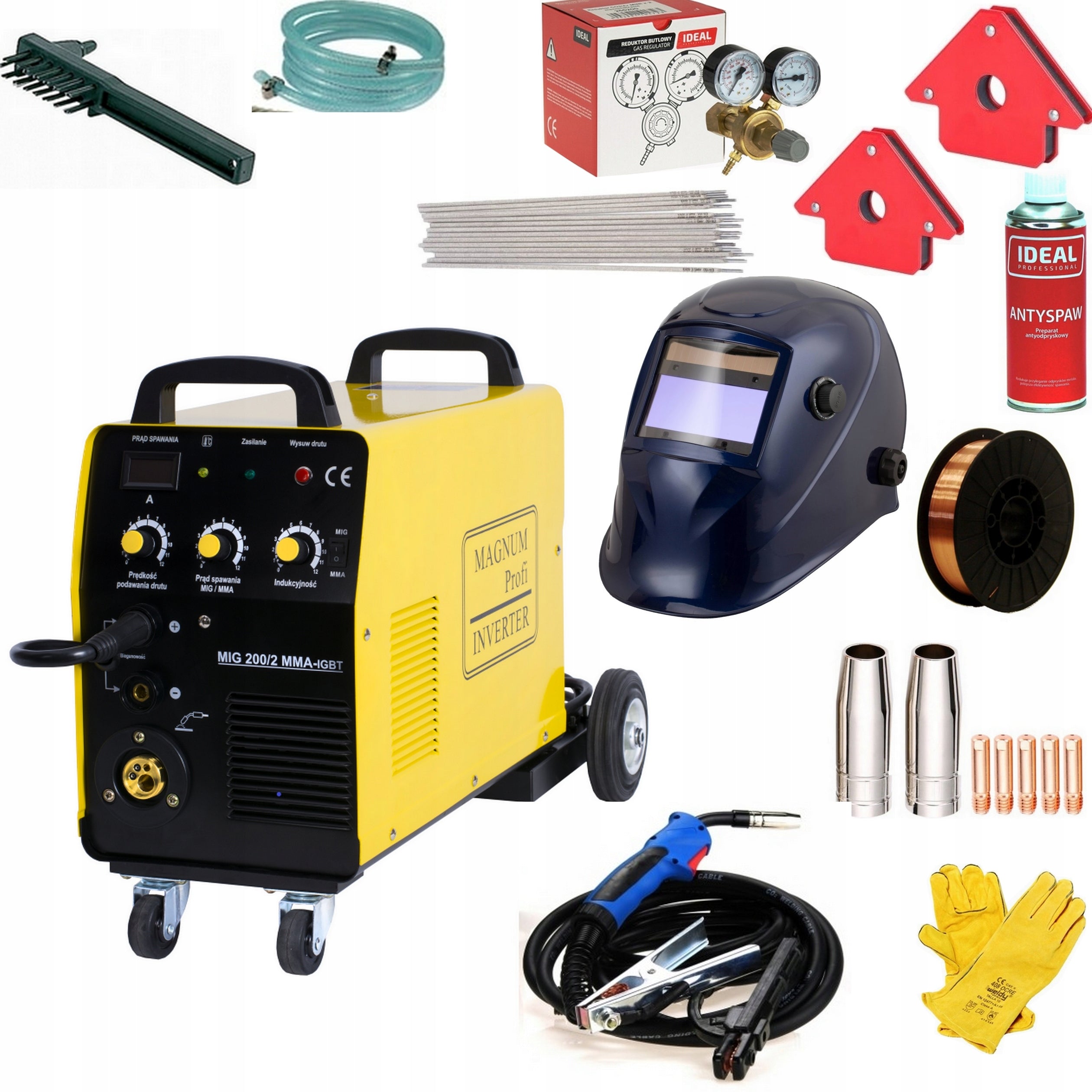 MAGNUM MIG 200 KN MIG/MMA 200A Inverter welder Mask