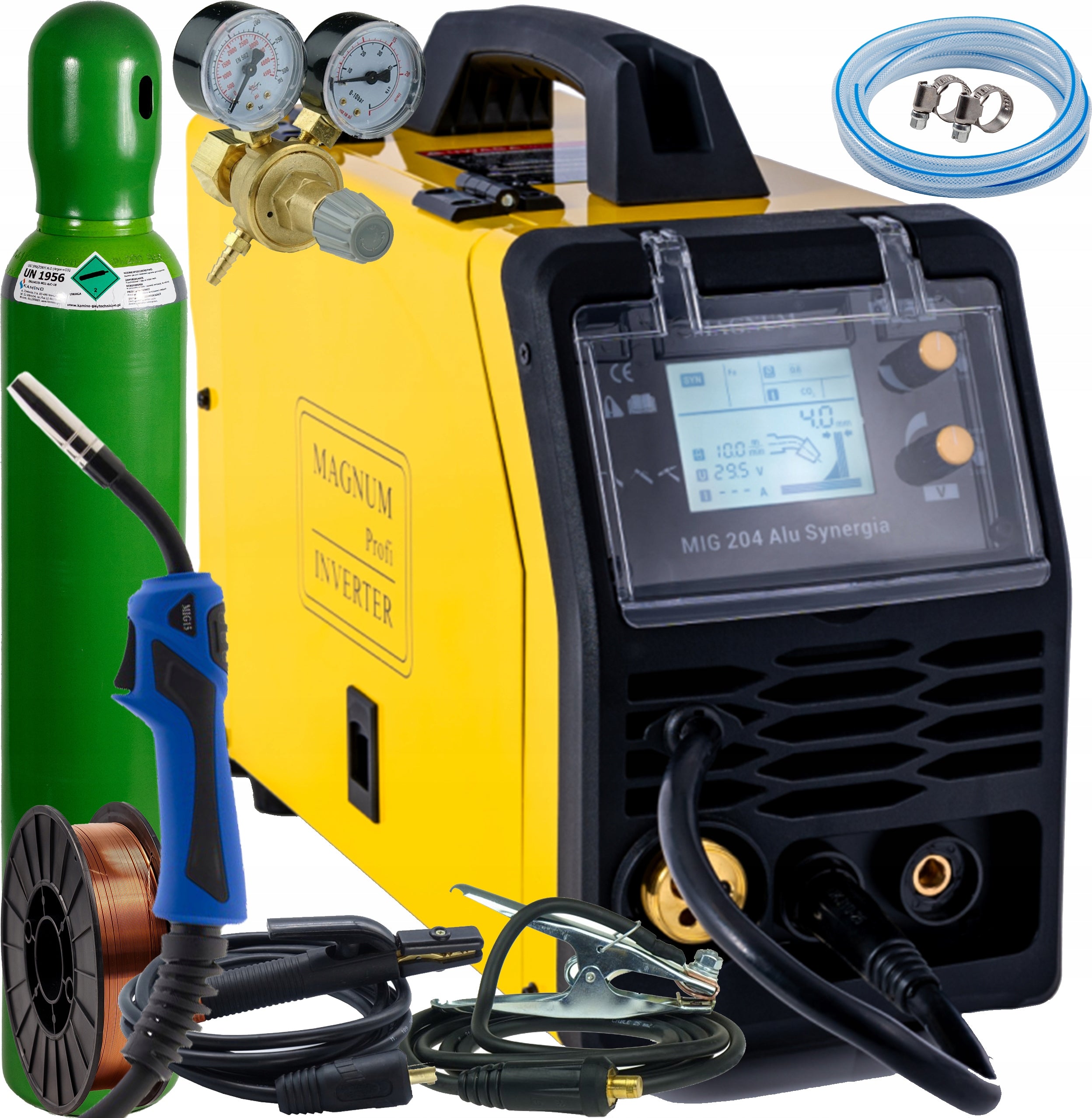 MAGNUM MIG 204 ALU SYNERGY MIG/MAG MMA TIG FCAW 200A 230V SET4