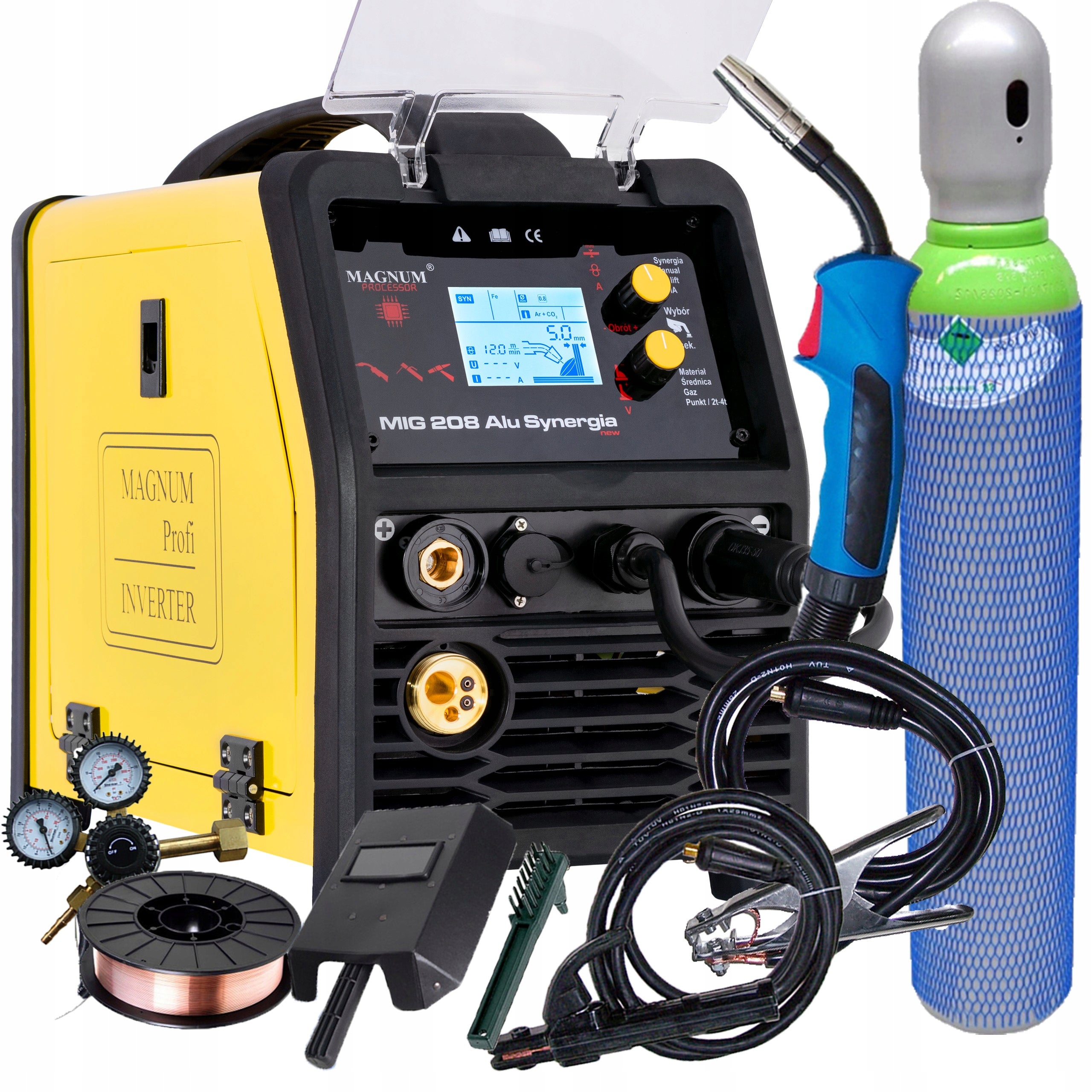 MAGNUM MIG 208 ALU SYNERGY WELDING MACHINE 200A ALUMINIUM INOX