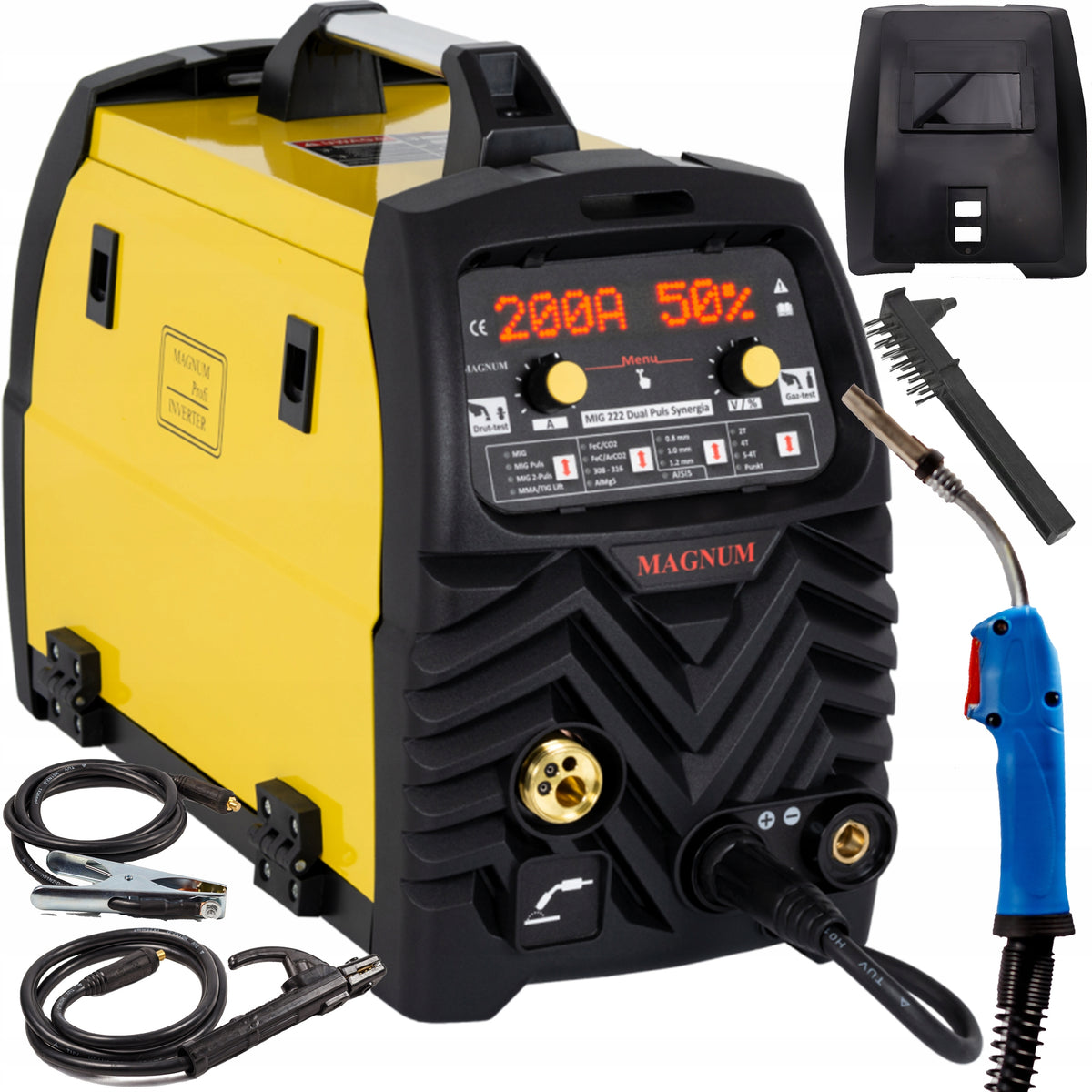 MAGNUM MIG 222 Dual Pulse Synergy Welder 230V MIG/TIG/MMA 200A