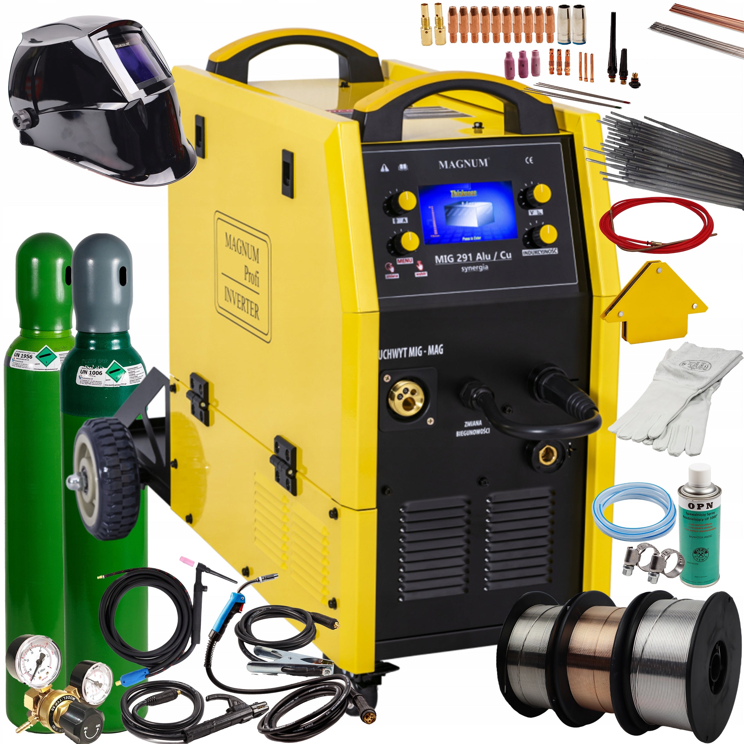 MAGNUM MIG 291 ALU/CU SYNERGY MIG/MAG MMA TIG 280A 400V SET2