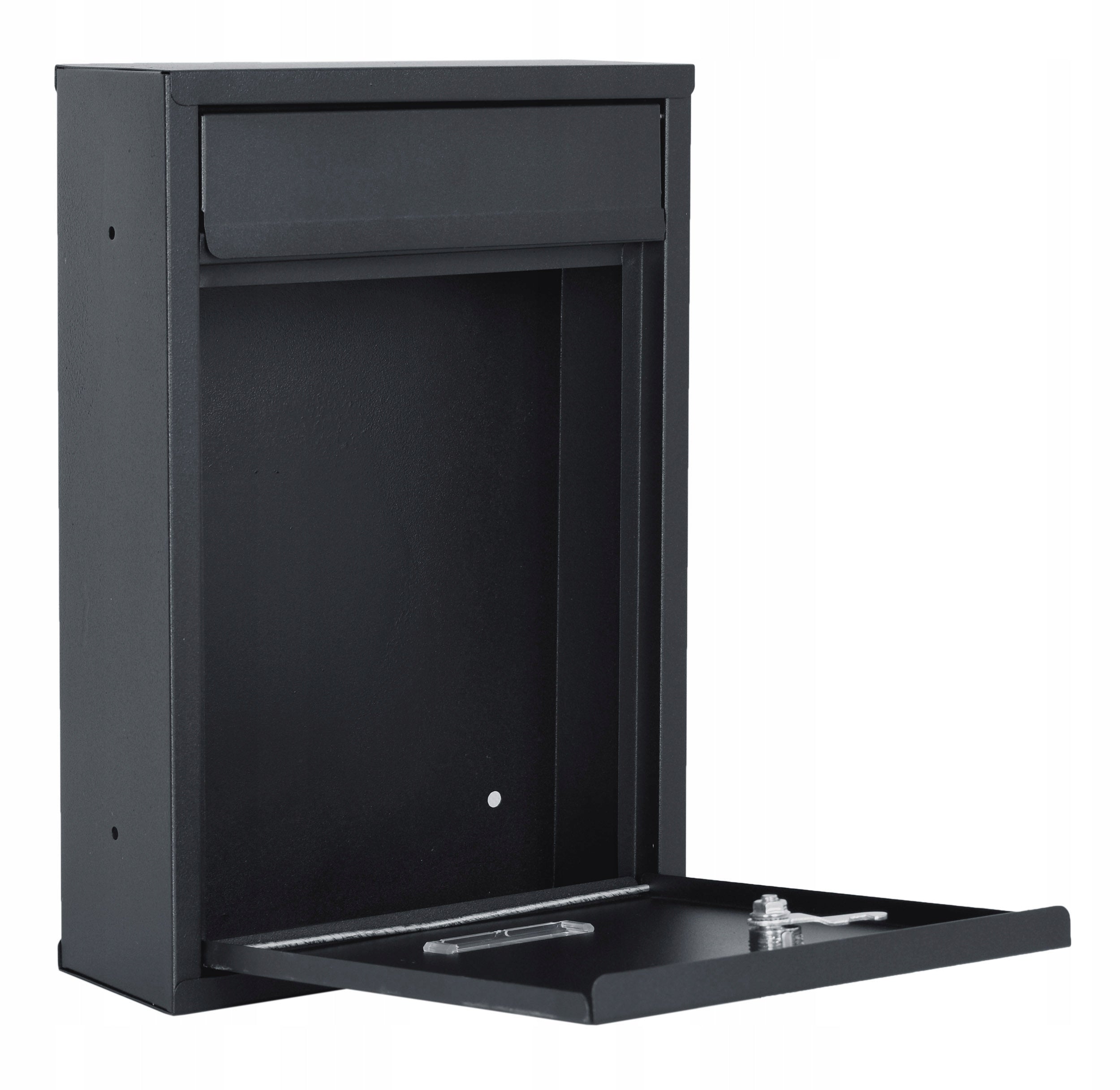 MAILBOX FOR LETTERS MAIL WITH HOUSE NUMBER STREET NAME INSCRIPTION ANTHRACITE Product depth 8.5 cm