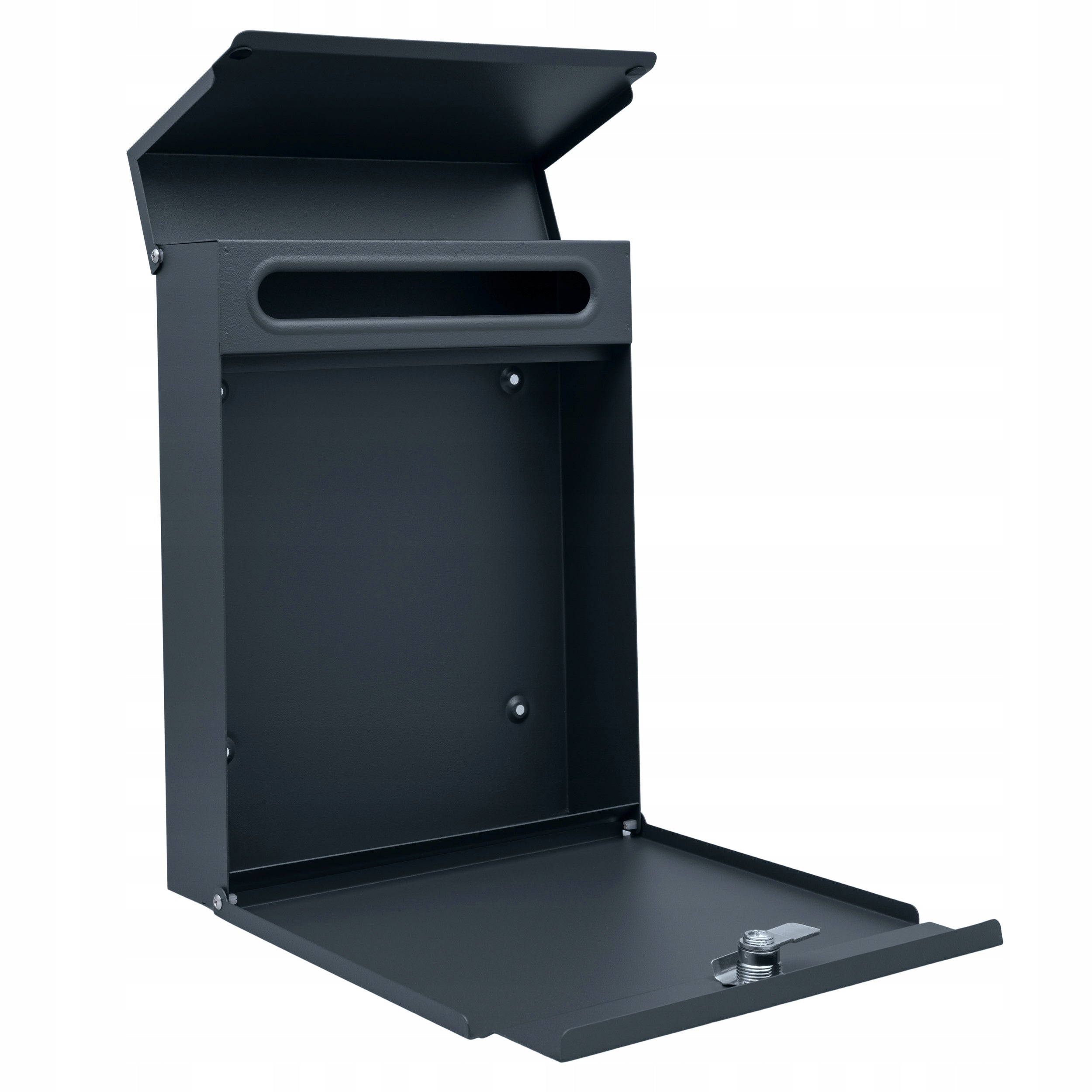 MAILBOX LETTERS MAIL CORRESPONDENCE MODERN SLIM ANTHRACITE Box type european mailbox slot