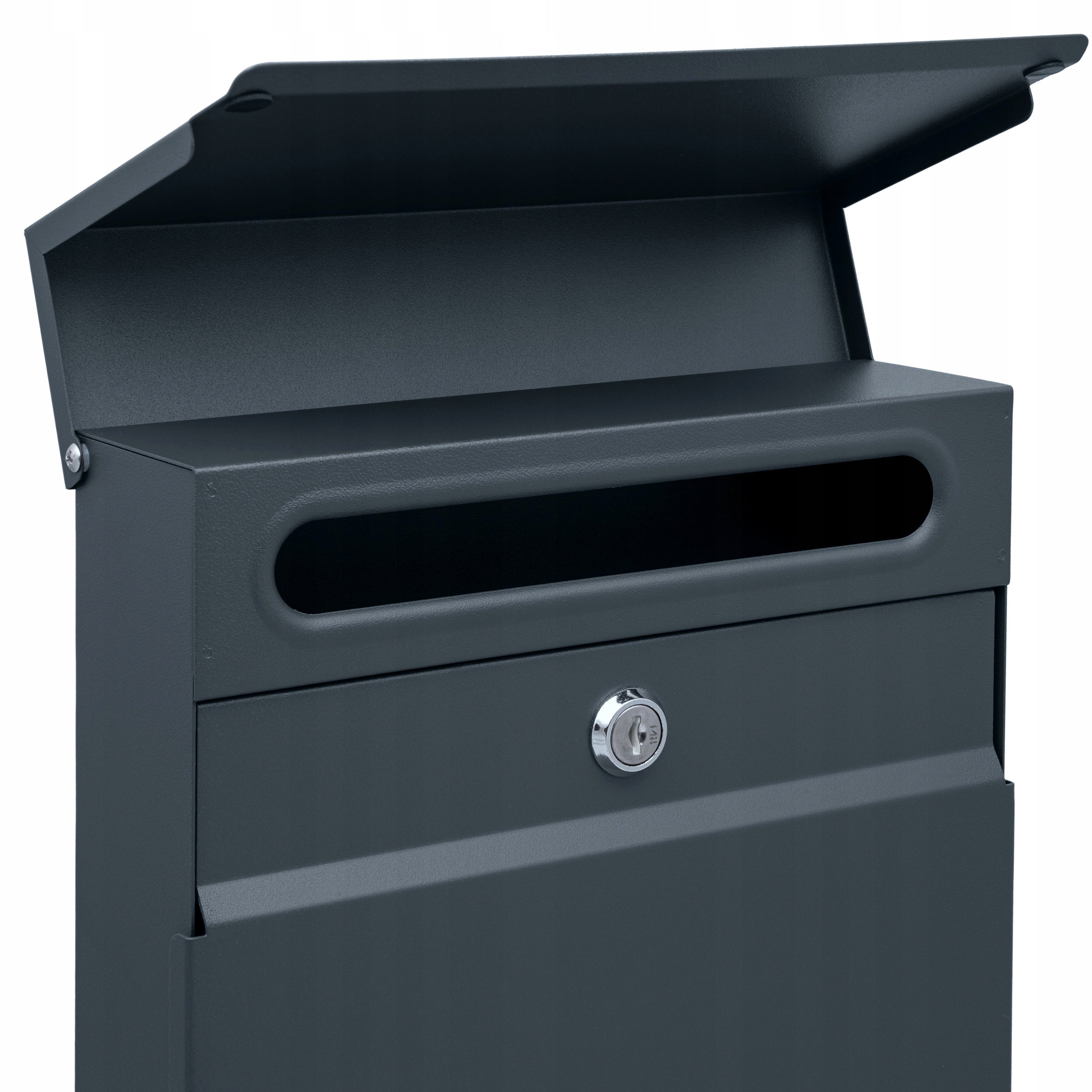 MAILBOX LETTERS MAIL CORRESPONDENCE MODERN SLIM ANTHRACITE Product height 30.5 cm