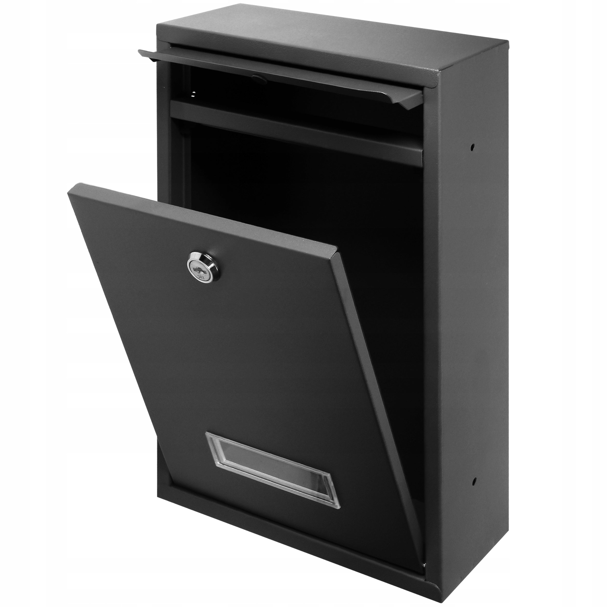 MAILBOX Post Office Newspaper Viewfinder Black Modern for Home Box type slot