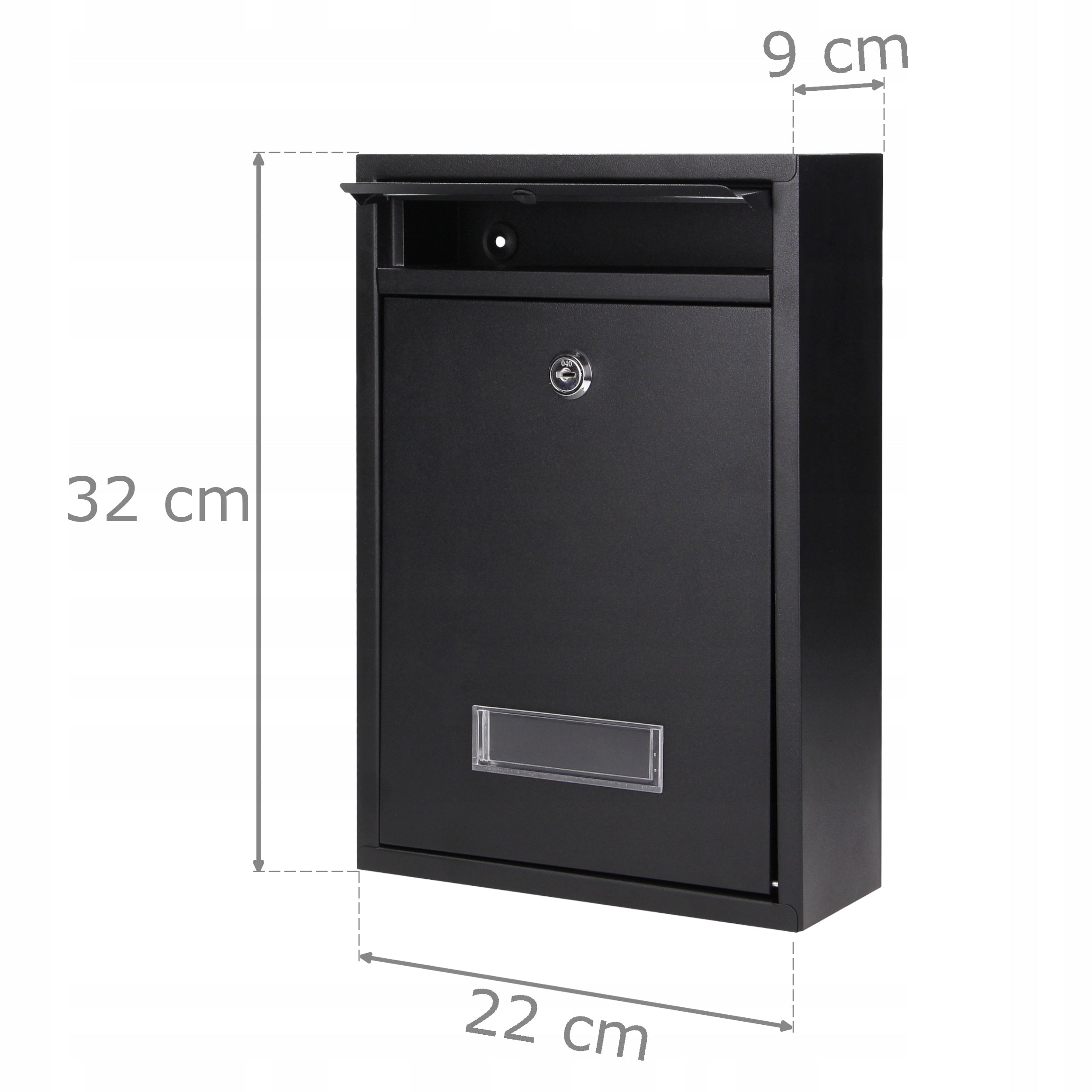 MAILBOX Post Office Newspaper Viewfinder Black Modern for Home Brand Virone