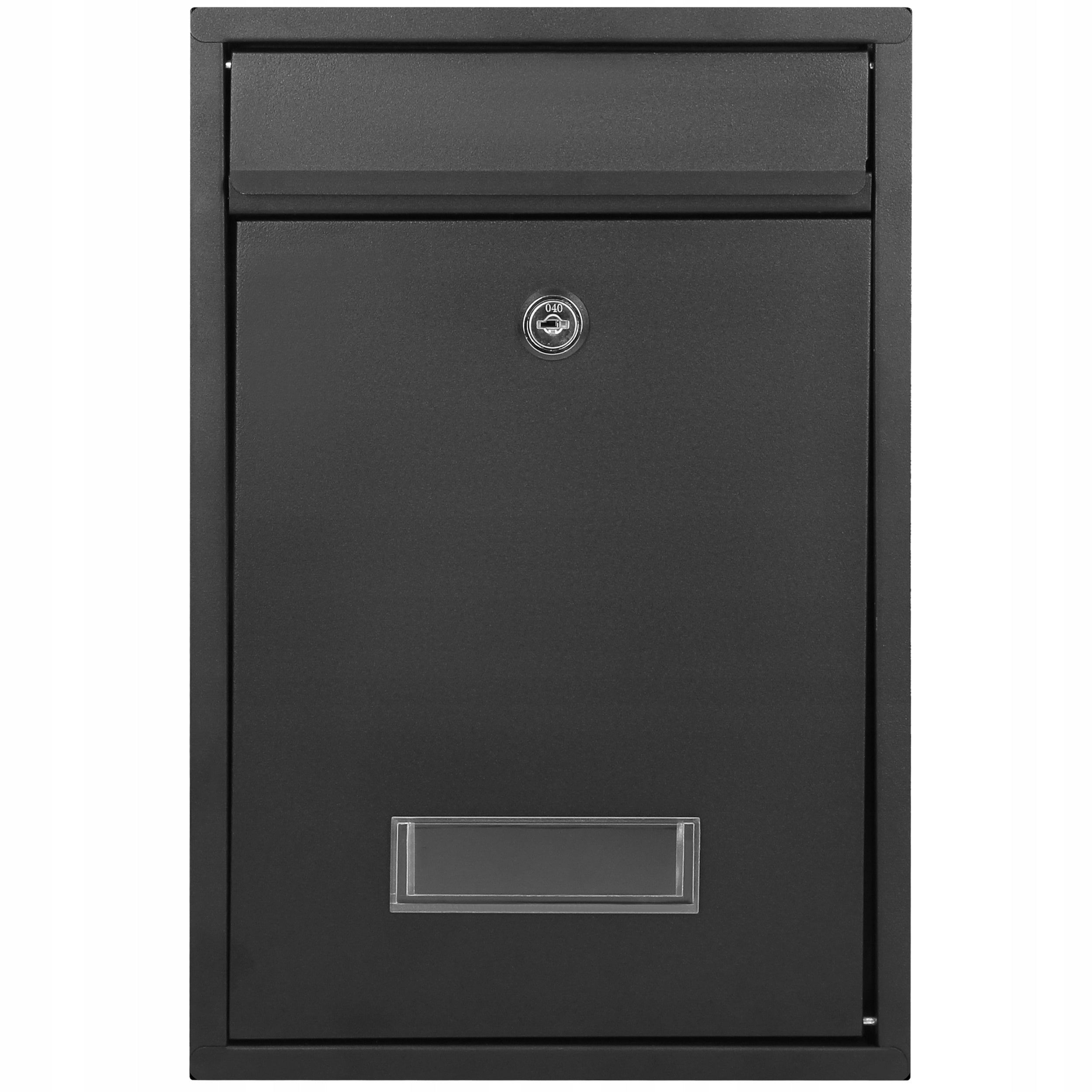 MAILBOX Post Office Newspaper Viewfinder Black Modern for Home Product height 32 cm