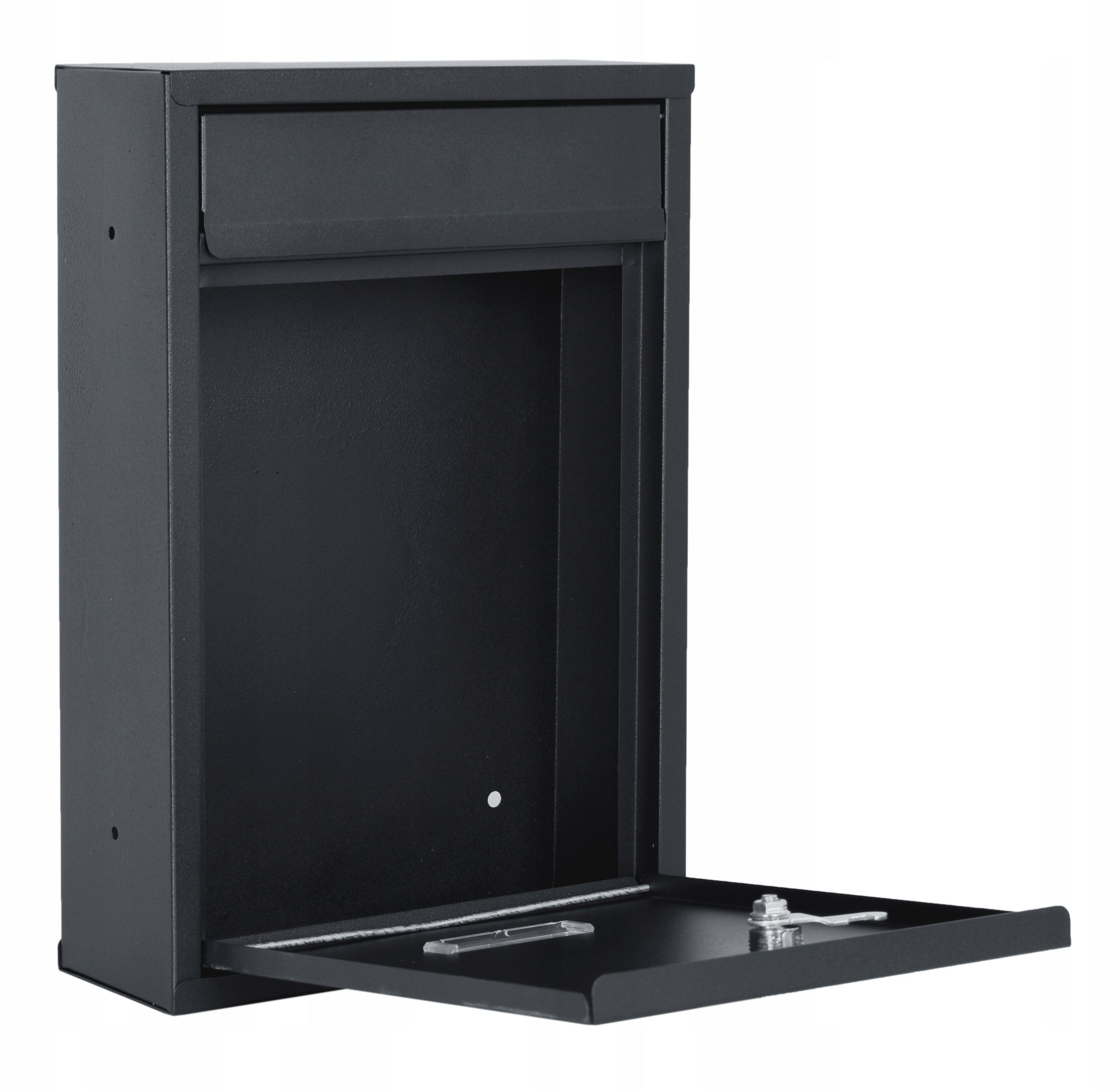MAILBOX STEEL ANTHRACITE WITH KEY WITH WINDOW Product width 21.5 cm