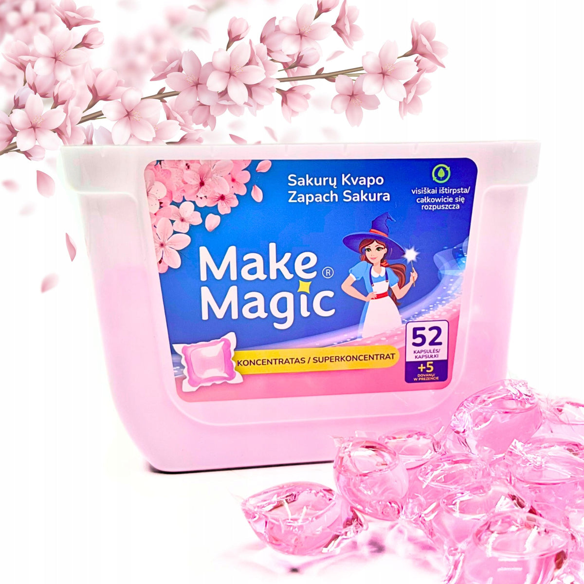 MAKE MAGIC WASHING CAPSULES FOR COLORED CLOTHES 228 PIECES TO 26.03.26 Manufacturer code 4779057080247