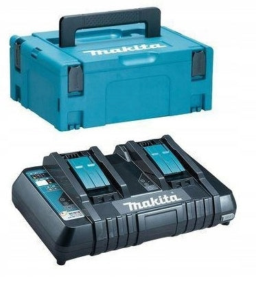MAKITA 196933-6 DC18RD CHARGER 18V DOUBLE TWO-SOCKET + SUITCASE + CARTRIDGE