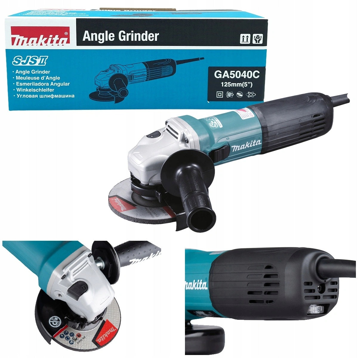 MAKITA Angle grinder 125 mm 1400W SJSII GA5040C Rotation adjustment PL