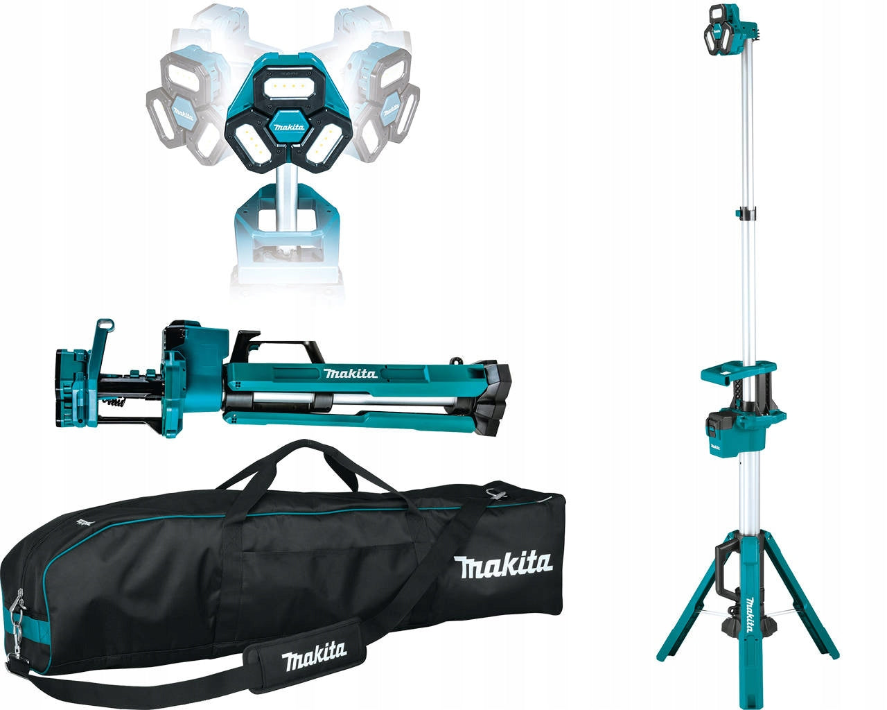 MAKITA LED zone lamp 18V 3000lm adjustable tripod + bag DML814