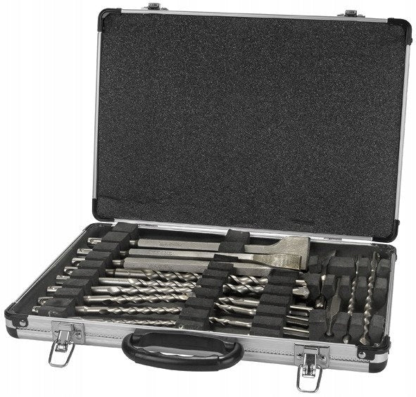 MAKITA SDS drill and chisel set + 17 pieces in aluminium case D-42444 Manufacturer code D-42444