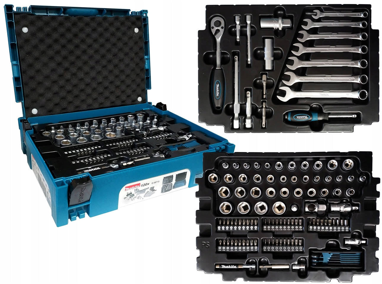 MAKITA Set of hand tools for keys in case Makpac 120 el. E-08713