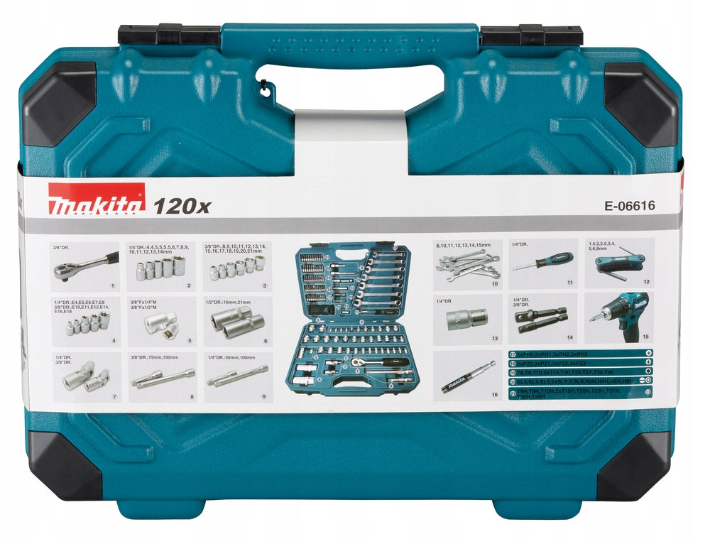 MAKITA hand tool set 120pcs E-06616 Manufacturer code E-06616