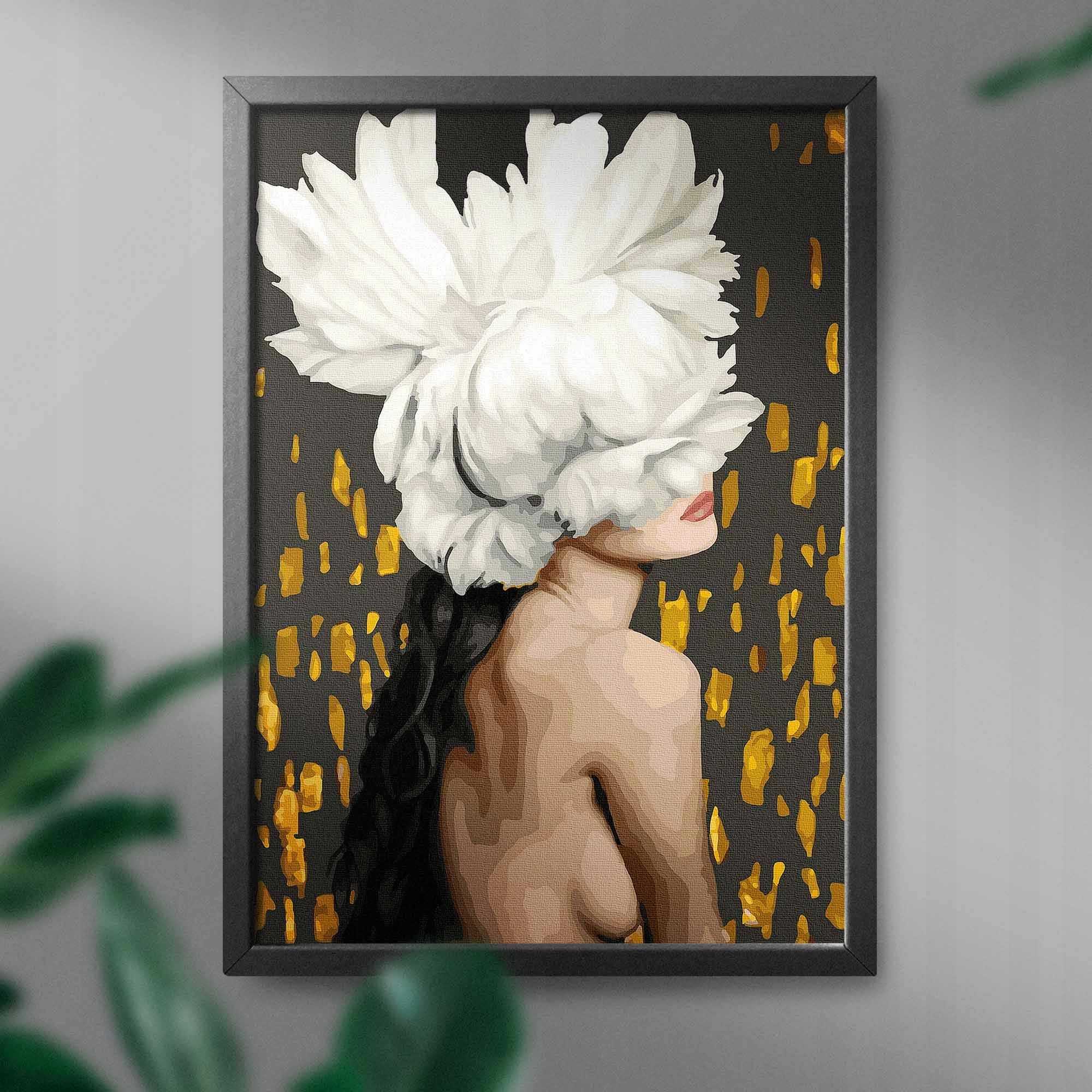 Malen nach Zahlen mit goldener Glitzerfarbe im Rahmen Oh Art! 40x50 cm 