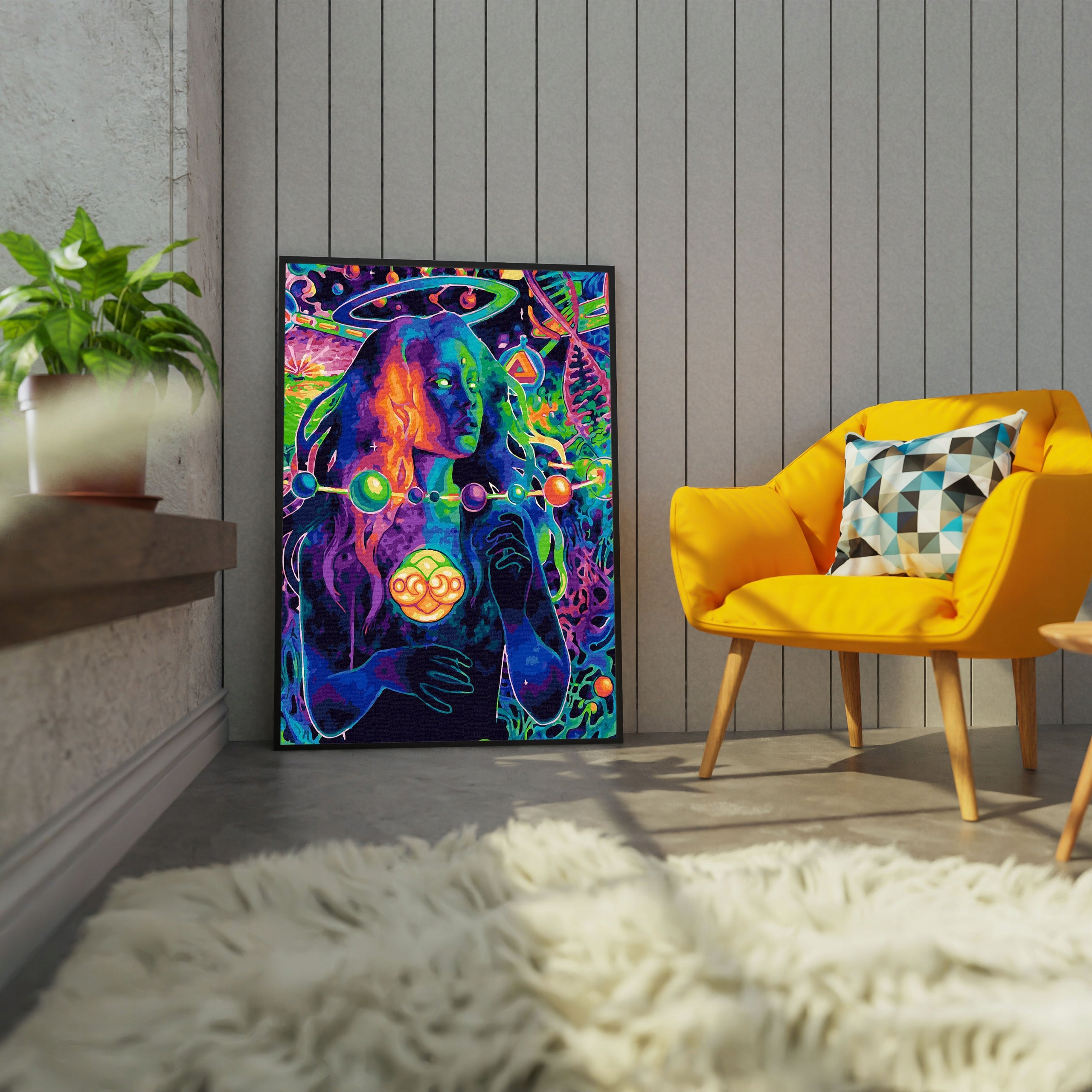 Malen nach Zahlen Oh Kunst! Bunte Traurigkeit, 40x50 cm 