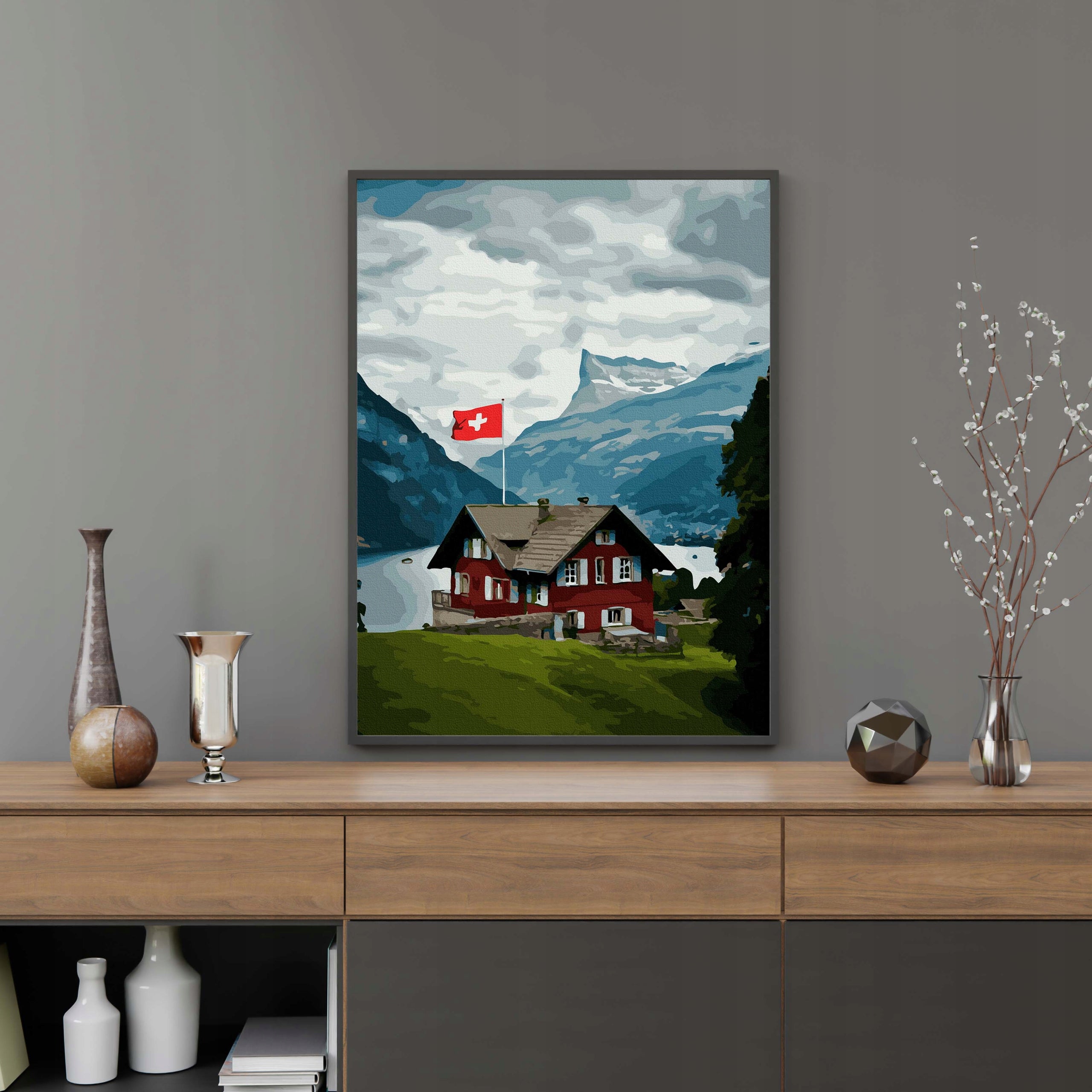 Malen nach Zahlen Sonnenuntergang am Wasser Oh Art!, 40x50 cm 