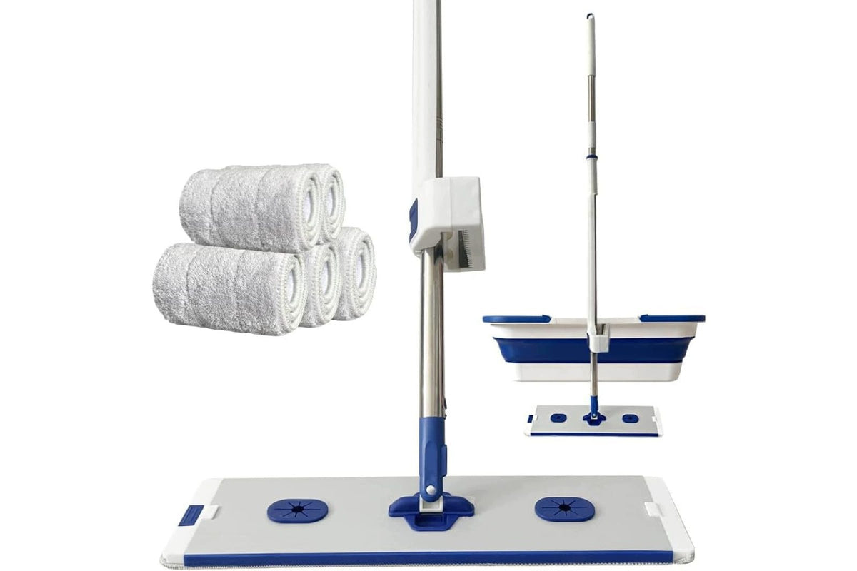 MAMA magic mop set with bucket and 5 replaceable microfiber cartridges