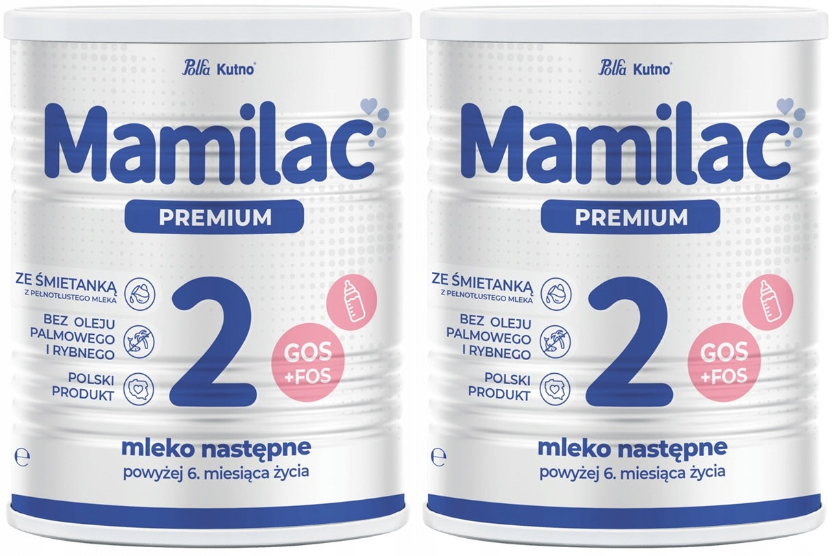 MAMILAC PREMIUM 2 MILK AFTER 6 MONTHS WITHOUT PALM OIL 400G x2
