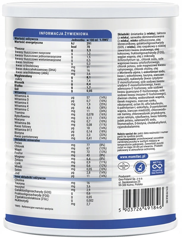 MAMILAC PREMIUM 3 MILK NEXT AFTER 12 MONTHS WITHOUT PALM OIL 400G Medical device no