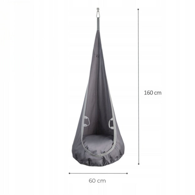 MAMOI SWING COCOON ROCKER ARMCHAIR HANGING BAG 60X160 CM 60 KG GREY Kind hanging