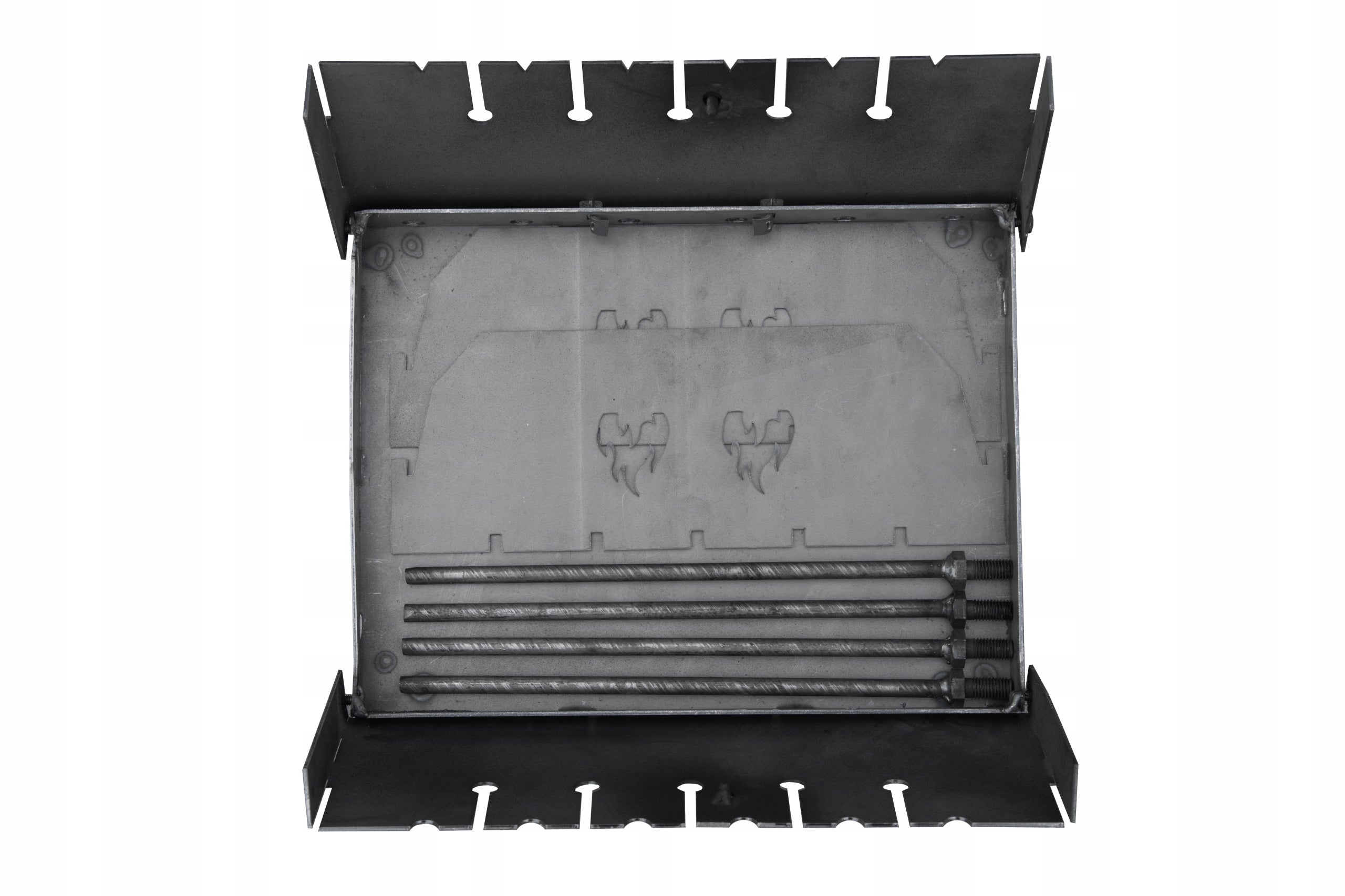 MANGAL FOLDING "TOURIST" 2MM SUITCASE FOR 6 SKEWERS T62 Grill width 37 cm