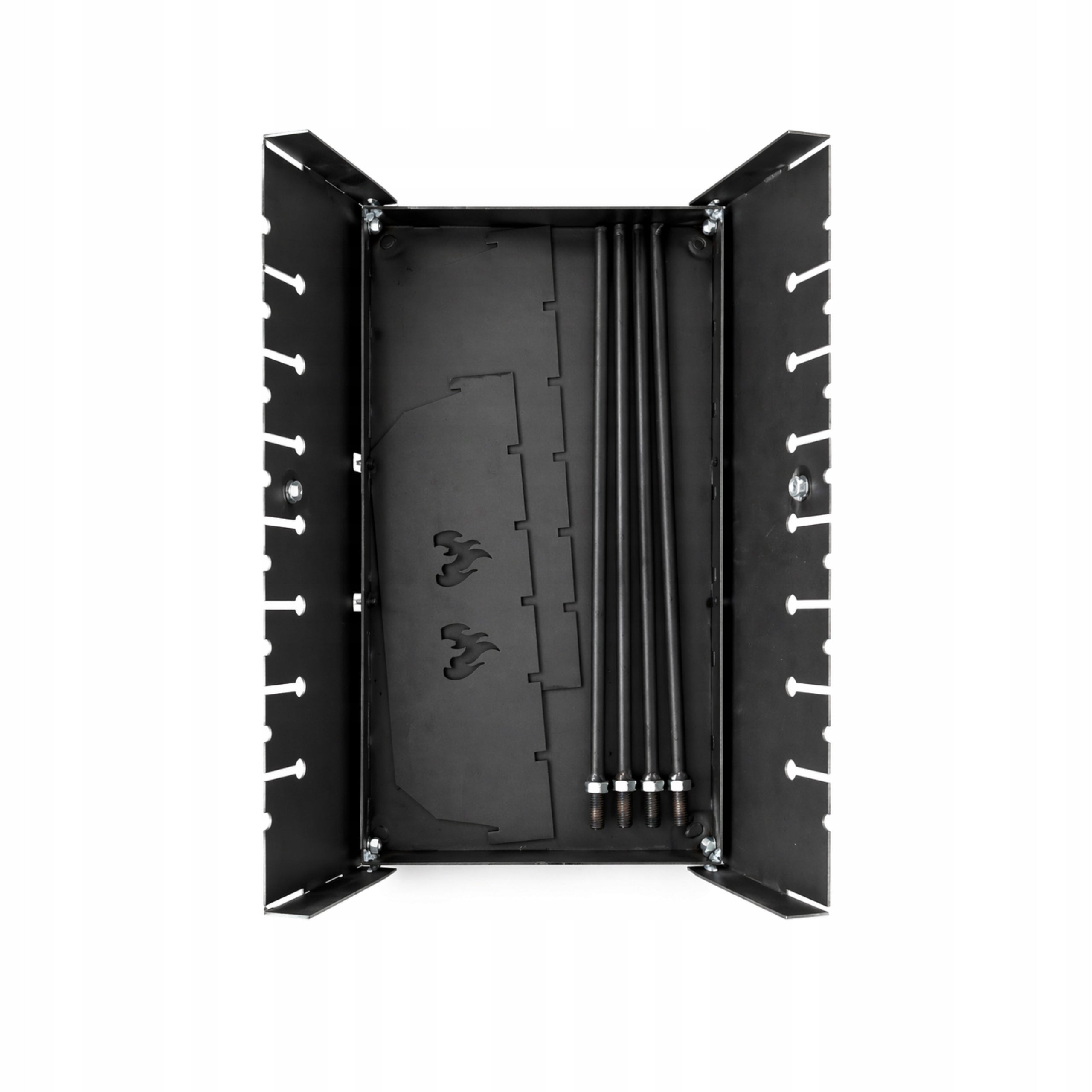 MANGAL GRILL FOLDING 2MM SUITCASE TOURIST FOR 8 SKEWERS T82 Grill height 57 cm