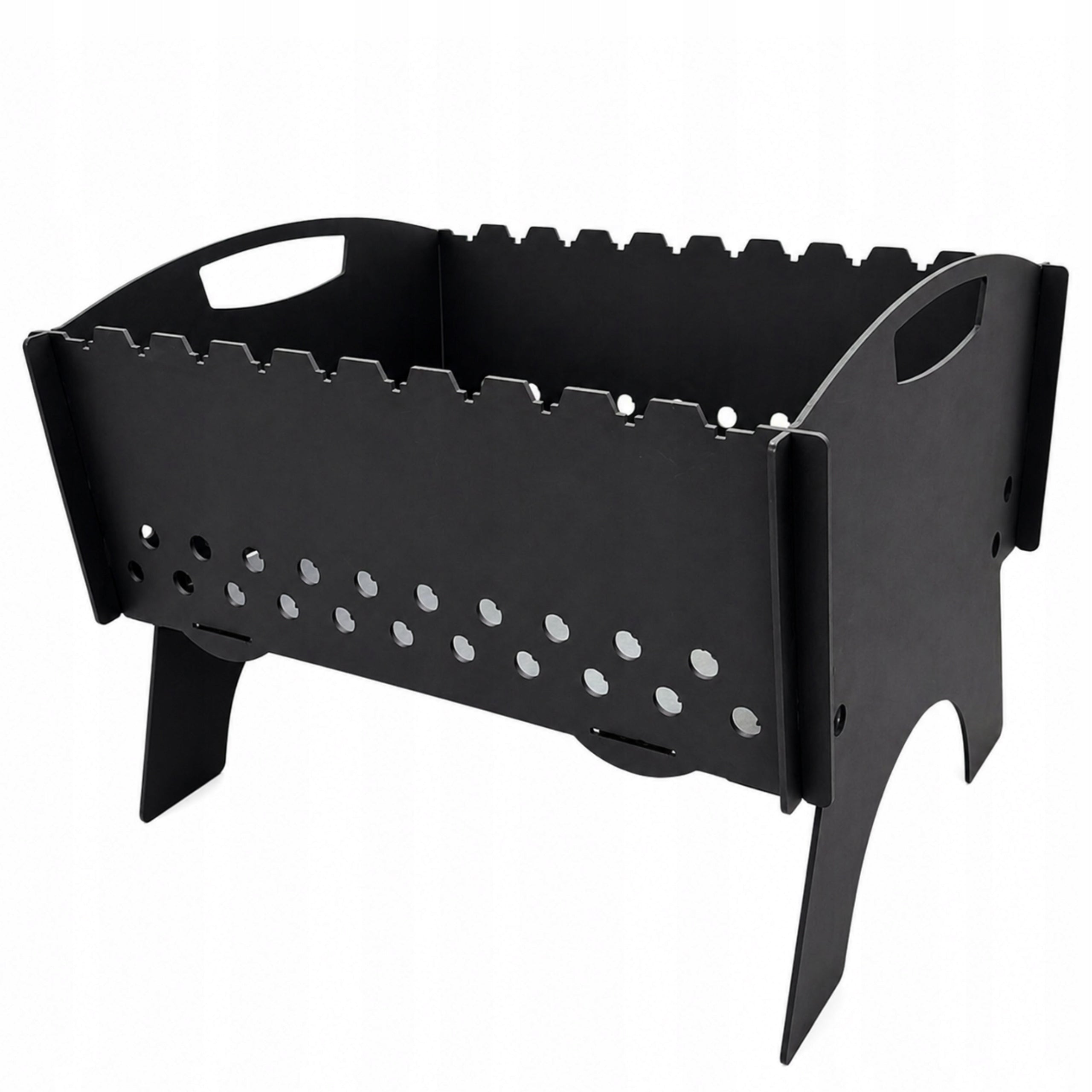 MANGAL grill FOLDED into 10 skewers carbon metal 3mm Grill depth 18 cm