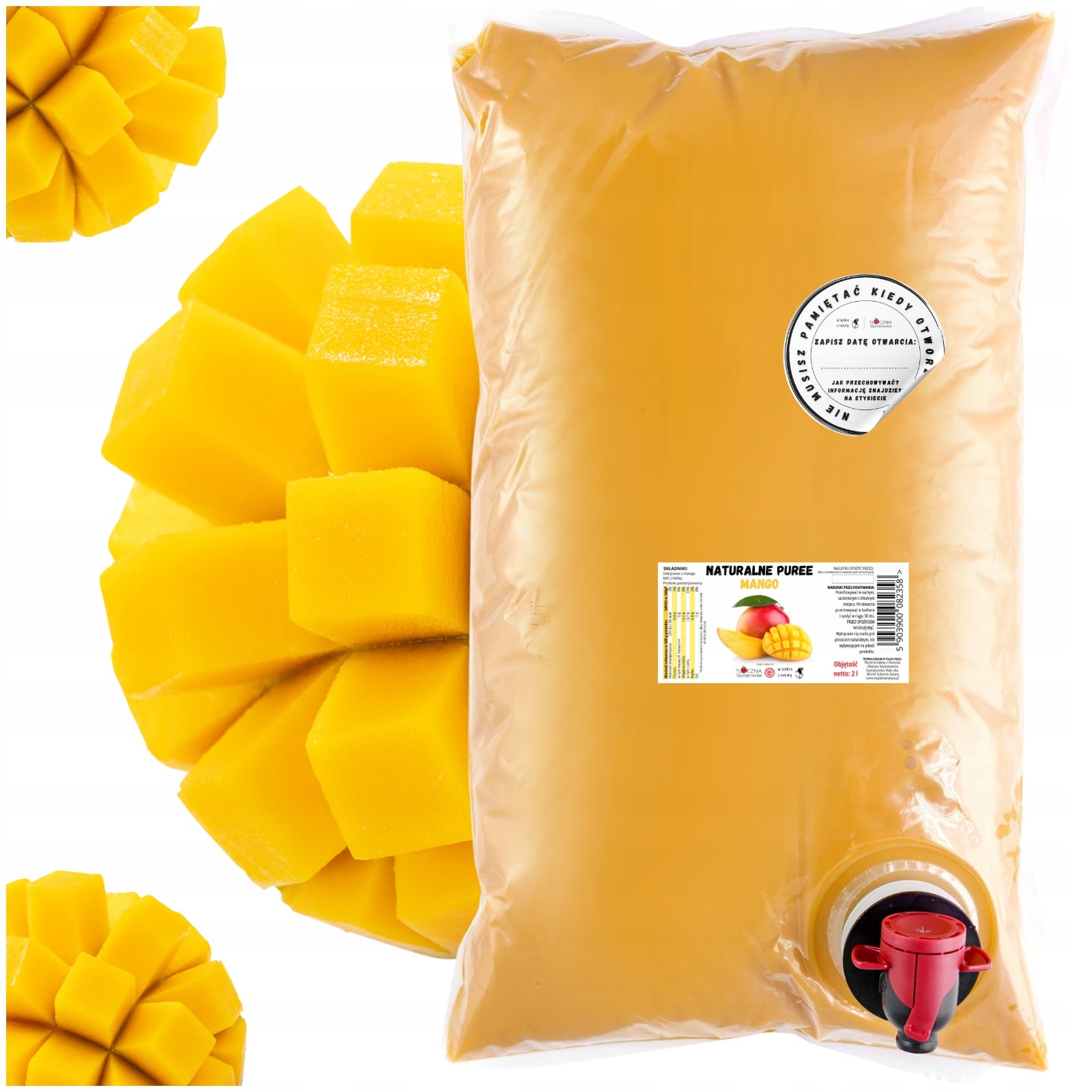 MANGO PUREE JUICE FROM MANGO Natural Cold Pressed Press Szymanowice 2l