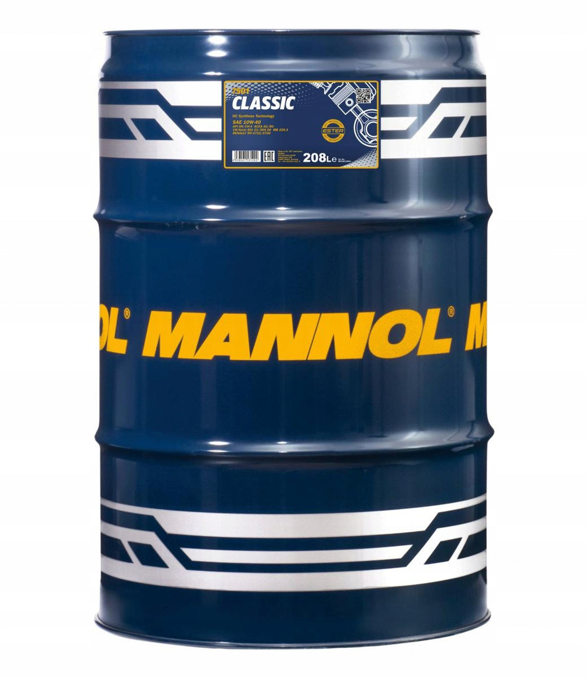 MANNOL 10W40 208L. MN7501-DR CLASSIC