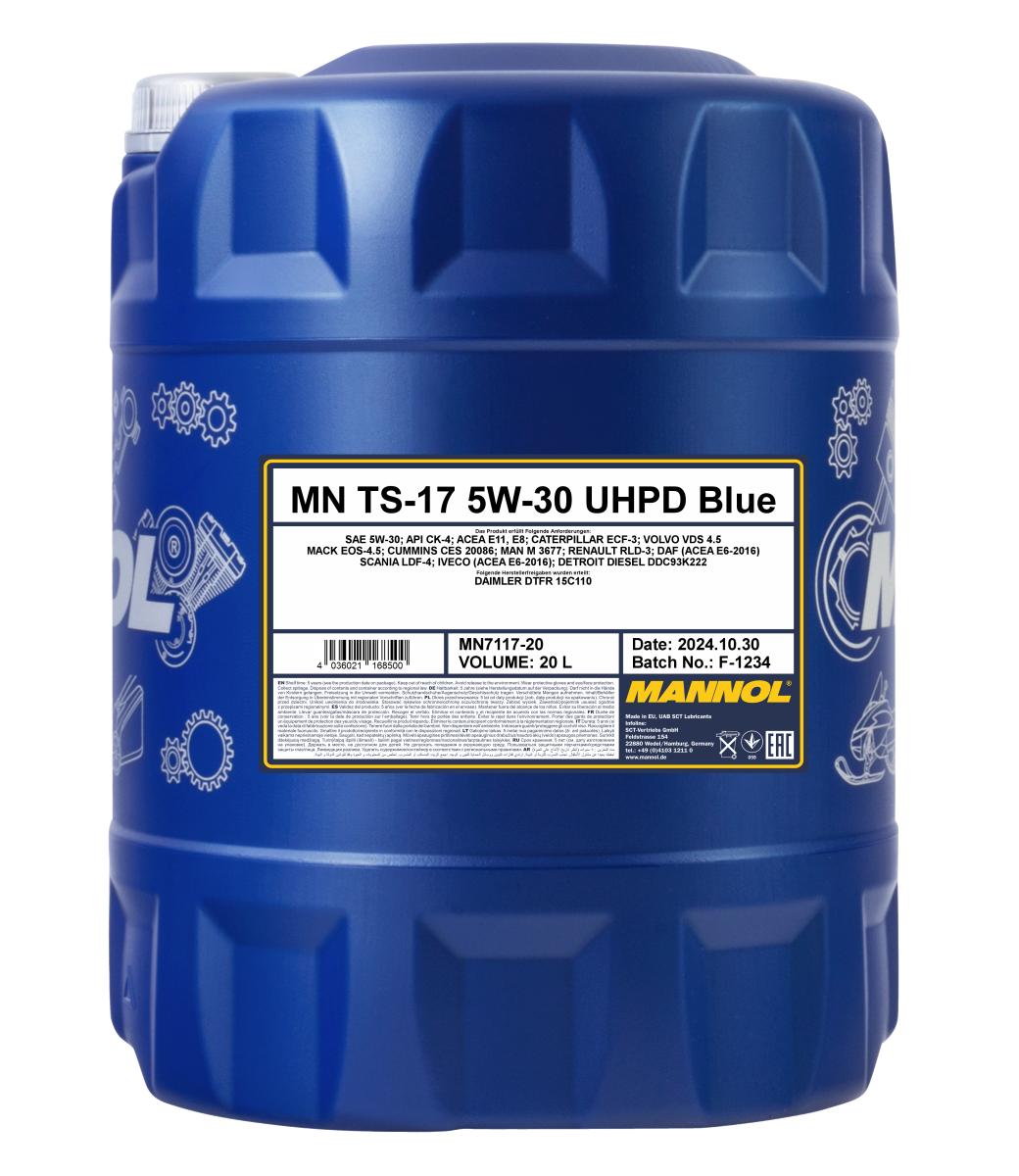 MANNOL TS-17 5W-30 BLUE UHPD 20L Packaging status original