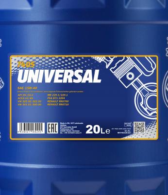 MANNOL Universal 15W-40 mineral engine oil 20 L