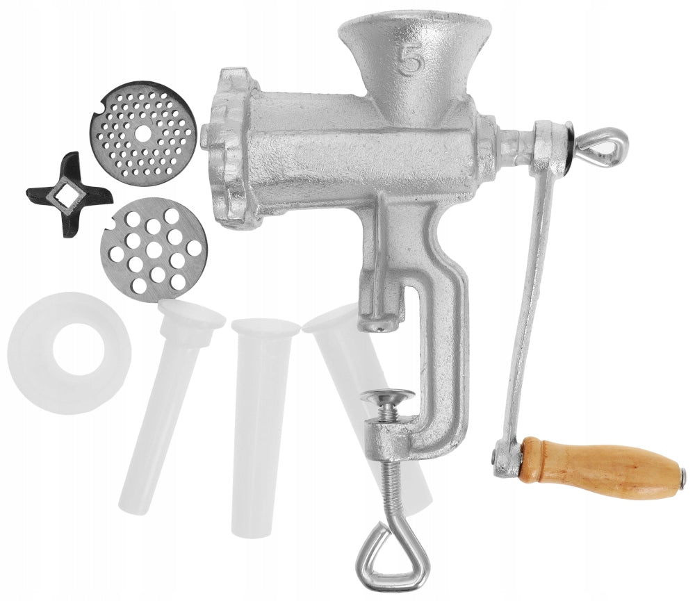 MANUAL MACHINE SOLID FOR GRINDING MEAT No. 5 Cast Iron STUFFER NO. #5 Packaging status original